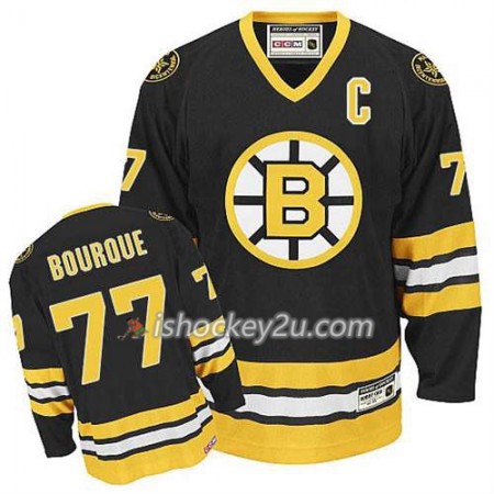 Reebok Mænd NHL Boston Bruins Trøje Ray Bourque #77 Hjemme Sort