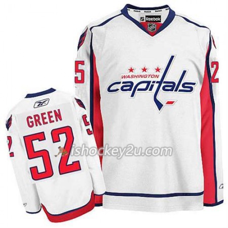 Reebok Mænd NHL Washington Capitals Trøje Mike Grøn #52 Udebane Hvid