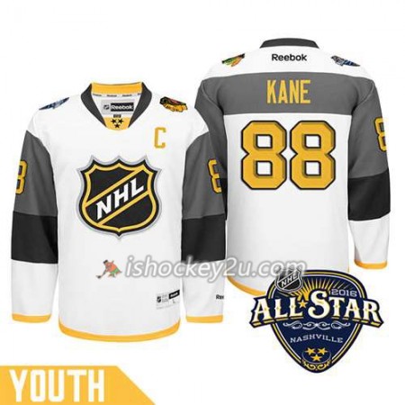 Børn NHL 2016 All-Star Chicago Blackhawks Trøje Patrick Kane #88 Hvid