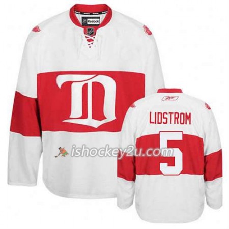 Reebok Mænd NHL Detroit Red Wings Trøje Nicklas Lidstrom #5 Tredje Hvid