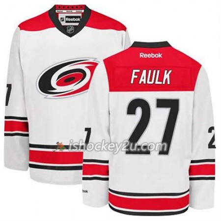 Reebok Mænd NHL Carolina Hurricanes Trøje Justin Faulk #27 Udebane Hvid