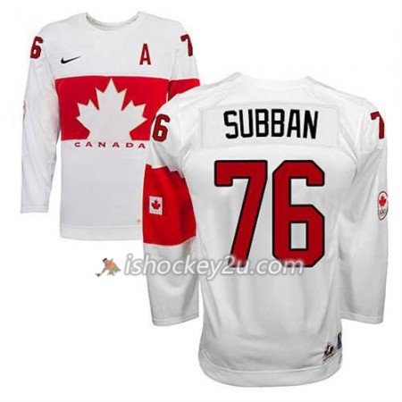 Børn NHL Canada Team Trøje P.K Subban #76 Hjemme Hvid
