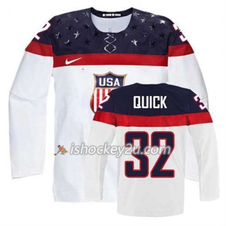 Reebok Mænd NHL USA Team Trøje Jonathan Quick #32 Hjemme Hvid