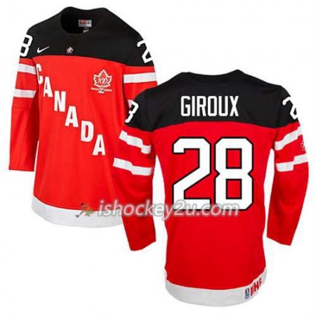 Børn NHL Canada Team Trøje Claude Giroux #28 100th Anniversary Rød