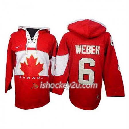 Børn NHL Canada Team Trøje Shea Weber #6 Premier Olympic Rød