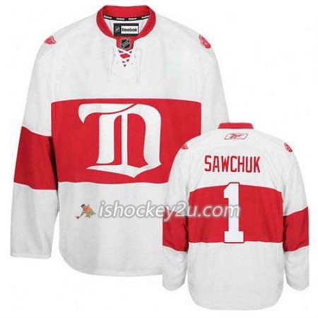 Reebok Mænd NHL Detroit Red Wings Trøje Terry Sawchuk #1 Tredje Hvid