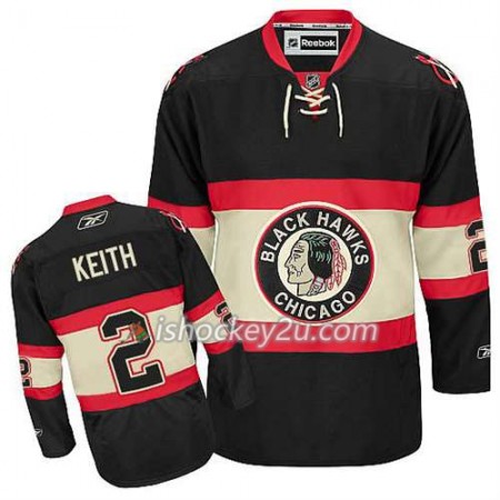Reebok Mænd NHL Chicago Blackhawks Trøje Duncan Keith #2 Ny Tredje Sort