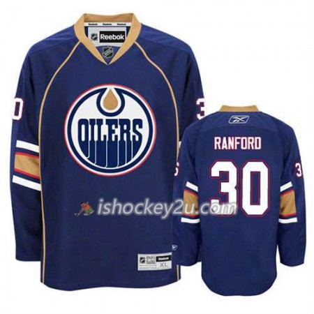 Reebok Mænd NHL Edmonton Oilers Trøje Bill Ranford #30 Tredje Blå