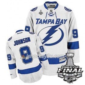 Reebok NHL Tampa Bay Lightning Trøje Tyler Johnson #9 Hvid Udebane 2016 Stanley Cup