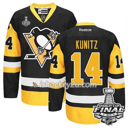 Reebok NHL Pittsburgh Penguins Trøje Chris Kunitz #14 Tredje 2016 Stanley Cup
