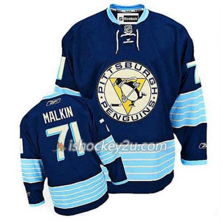 Reebok NHL Pittsburgh Penguins Trøje Evgeni Malkin #71 Blå Tredje 2016 Stanley Cup