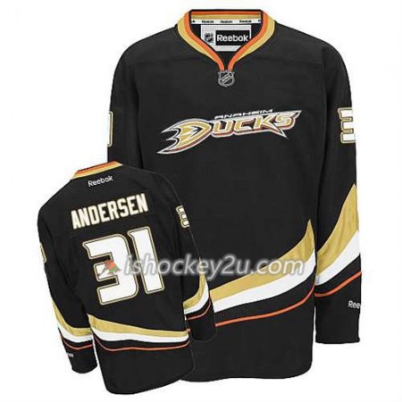 Reebok Mænd NHL Anaheim Ducks Trøje Frederik Andersen #31 Hjemme Sort