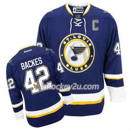 Reebok Mænd NHL St. Louis Blues Trøje David Backes #42 Tredje Blå