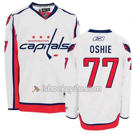Reebok Mænd NHL Washington Capitals Trøje T.J. Oshie #77 Udebane Hvid Reebok Mænd NHL Washington Capitals Trøje T.J. Oshie #77 Udebane Hvid