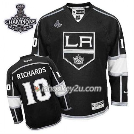 Børn NHL Los Angeles Kings Trøje Mike Richards #10 Hjemme Sort 2014 Stanley Cup