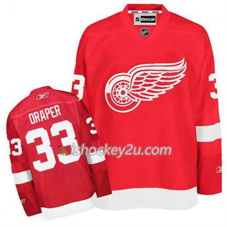 Reebok Mænd NHL Detroit Red Wings Trøje Kris Draper #33 Hjemme Rød