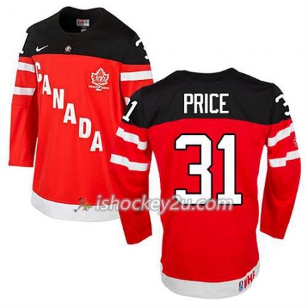 Reebok Dame NHL Canada Team Trøje Carey Price #31 100th Anniversary Rød