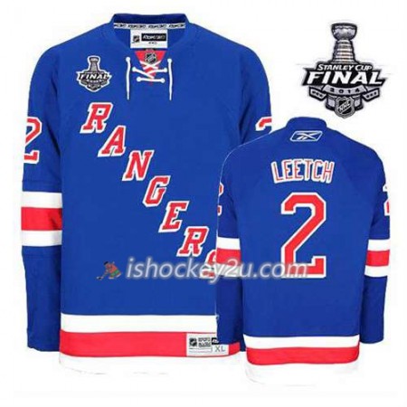 Reebok Mænd NHL New York Rangers Trøje Brian Leetch #2 Hjemme Rick Nash 2014 Stanley Cup