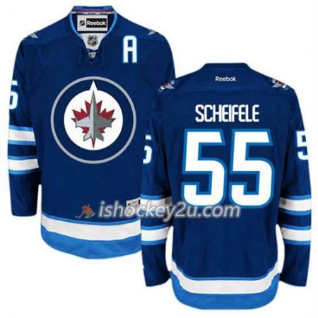 Reebok Mænd NHL Winnipeg Jets Trøje Mark Scheifele #55 Hjemme Blå