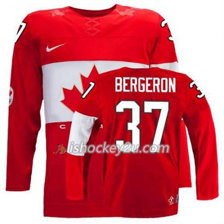 Reebok Mænd NHL Canada Team Trøje Patrice Bergeron #37 Udebane Rød