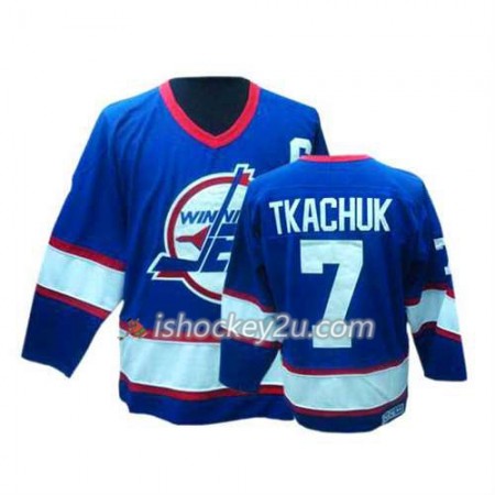 Reebok Mænd NHL Winnipeg Jets Trøje Keith Tkachuk #7 Blå Hvid