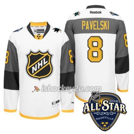 NHL 2016 All-Star San Jose Sharks Trøje Joe Pavelski #8 Hvid
