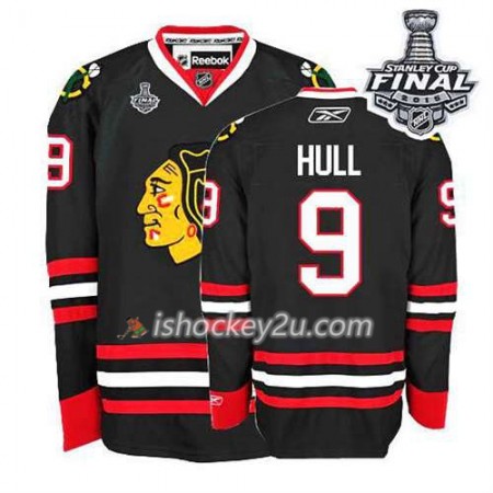 Reebok Dame NHL Chicago Blackhawks Trøje Bobby Hull #9 Tredje Sort 2015 Stanley Cup