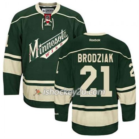 Reebok Mænd NHL Minnesota Wild Trøje Kyle Brodziak #21 Tredje Grøn Reebok Mænd NHL Minnesota Wild Trøje Kyle Brodziak #21 Tredje Grøn