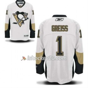 Reebok Mænd NHL Pittsburgh Penguins Trøje Thomas Greiss 1 Hvid Udebane