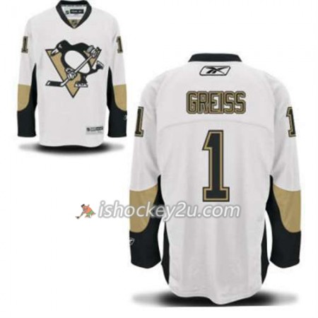 Reebok Mænd NHL Pittsburgh Penguins Trøje Thomas Greiss 1 Hvid Udebane