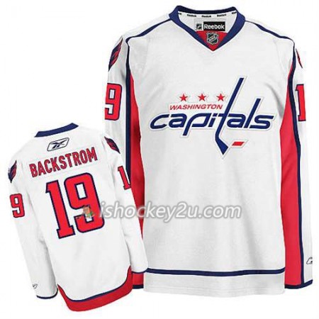 Reebok Mænd NHL Washington Capitals Trøje Nicklas Backstrom #19 Udebane Hvid Reebok Mænd NHL Washington Capitals Trøje Nicklas Backstrom #19 Udebane Hvid