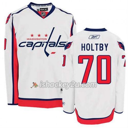 Reebok Mænd NHL Washington Capitals Trøje Braden Holtby #70 Udebane Hvid Reebok Mænd NHL Washington Capitals Trøje Braden Holtby #70 Udebane Hvid