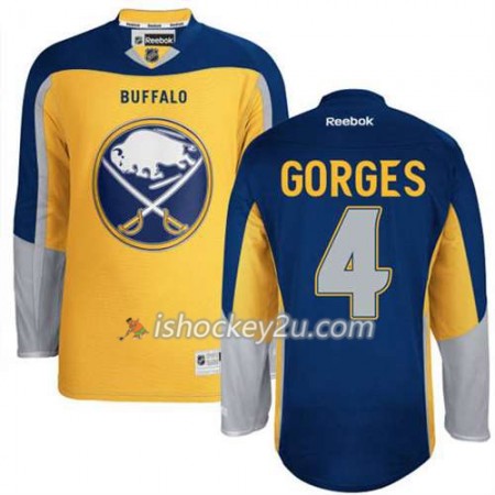 Reebok Mænd NHL Buffalo Sabres Trøje Josh Gorges #4 Ny Tredje Guld