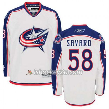 Reebok Mænd NHL Columbus Blue Jackets Trøje David Savard #58 Udebane Hvid