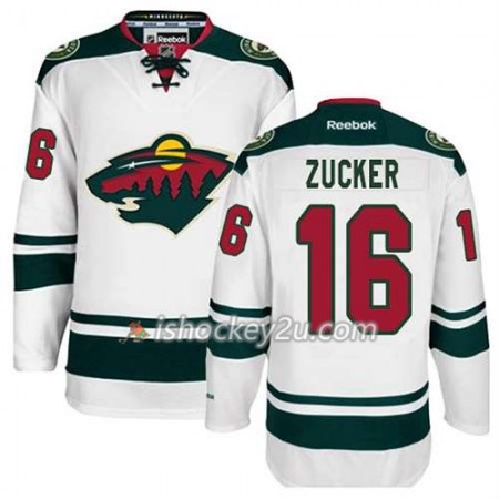 Reebok Mænd NHL Minnesota Wild Trøje Jason Zucker #16 Udebane Hvid
