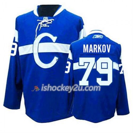 Reebok Mænd NHL Montreal Canadiens Trøje Andrei Markov #79 Tredje Blå