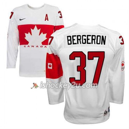 Reebok Mænd NHL Canada Team Trøje Patrice Bergeron #37 Hjemme Hvid