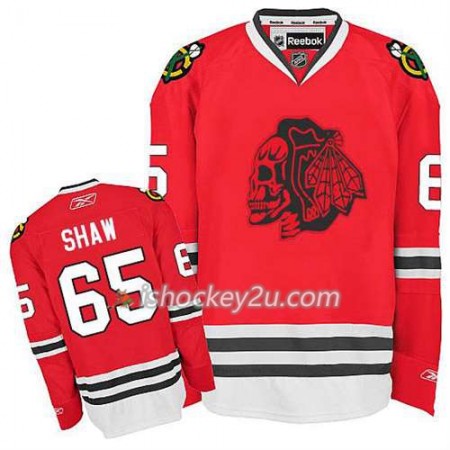 Børn NHL Chicago Blackhawks Trøje Andrew Shaw #65 Red Skull Rød