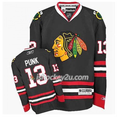 Børn NHL Chicago Blackhawks Trøje CM Punk #13 Premier Tredje Sort
