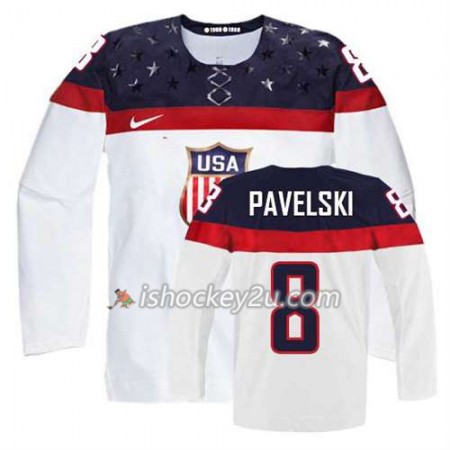 Reebok Dame NHL USA Team Trøje Joe Pavelski #8 Hjemme Hvid