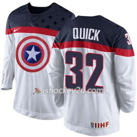 Reebok Mænd NHL USA Team Trøje Jonathan Quick #32 Hvid