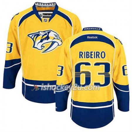 Reebok Mænd NHL Nashville Predators Trøje Mike Ribeiro #63 Hjemme Guld