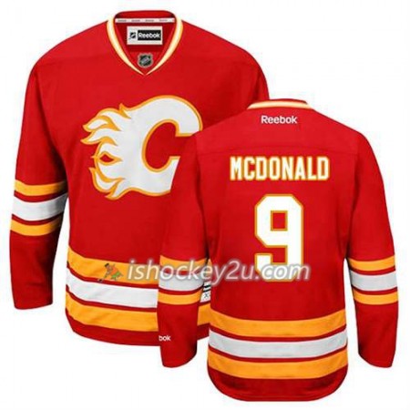 Reebok Mænd NHL Calgary Flames Trøje Lanny McDonald #9 Tredje Rød