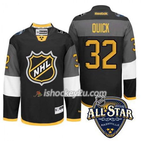 NHL 2016 All-Star Los Angeles Kings Trøje Jonathan Quick #32 Sort