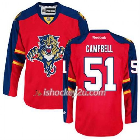 Reebok Mænd NHL Florida Panthers Trøje Brian Campbell #51 Hjemme Rød