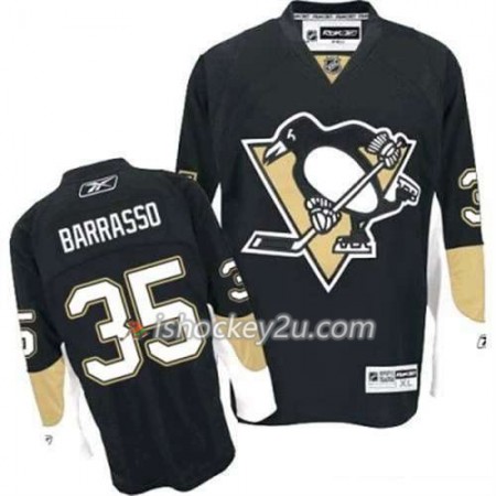 Reebok Mænd NHL Pittsburgh Penguins Trøje Tom Barrasso 35 Sort Hjemme