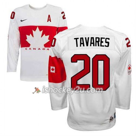 Børn NHL Canada Team Trøje John Tavares #20 Hjemme Hvid