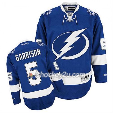 Reebok Mænd NHL Tampa Bay Lightning Trøje Jason Garrison #5 Hjemme Blå