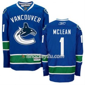 Reebok Mænd NHL Vancouver Canucks Trøje Kirk Mclean #1 Hjemme Blå