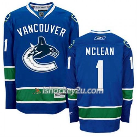 Reebok Mænd NHL Vancouver Canucks Trøje Kirk Mclean #1 Hjemme Blå